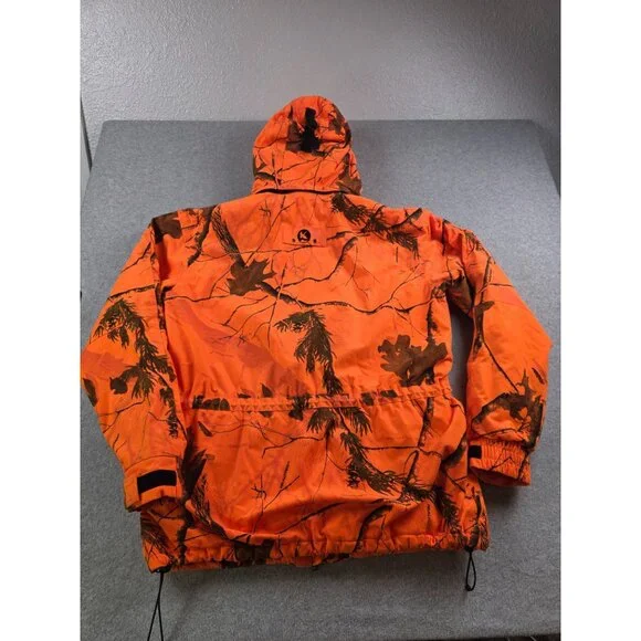 Grander Mountain Men's Realtree Waterproof Tech20 Breathable Orange Camo Jacket - Picture 10 of 16